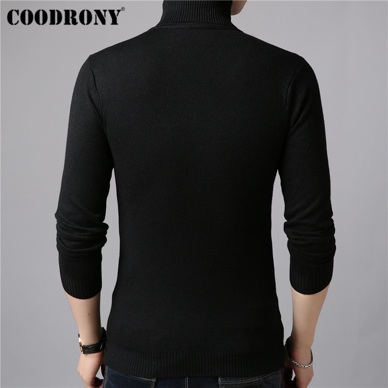 COODRONY Mens Sweaters Cashmere Cotton Sweater Men Soft Knitwear Pull Homme Winter Thick Warm Turtleneck Wool Pullover Men 91011 SH190930