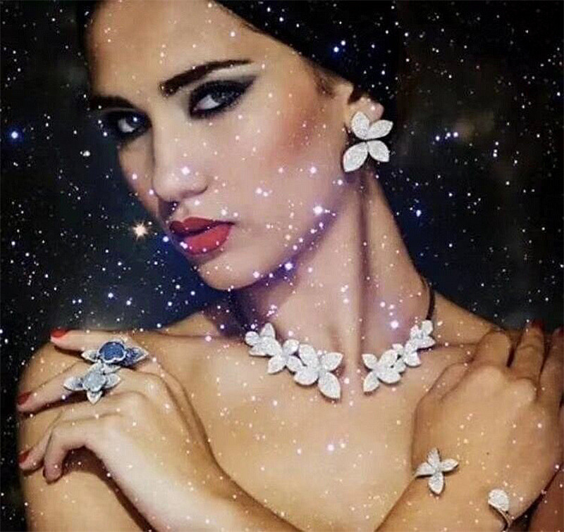 Vecalon Flower Leaf Party ring Mirco Pave Diamond Cz 925 Sterling Silver Engagement Wedding Band rings for women Jewelry