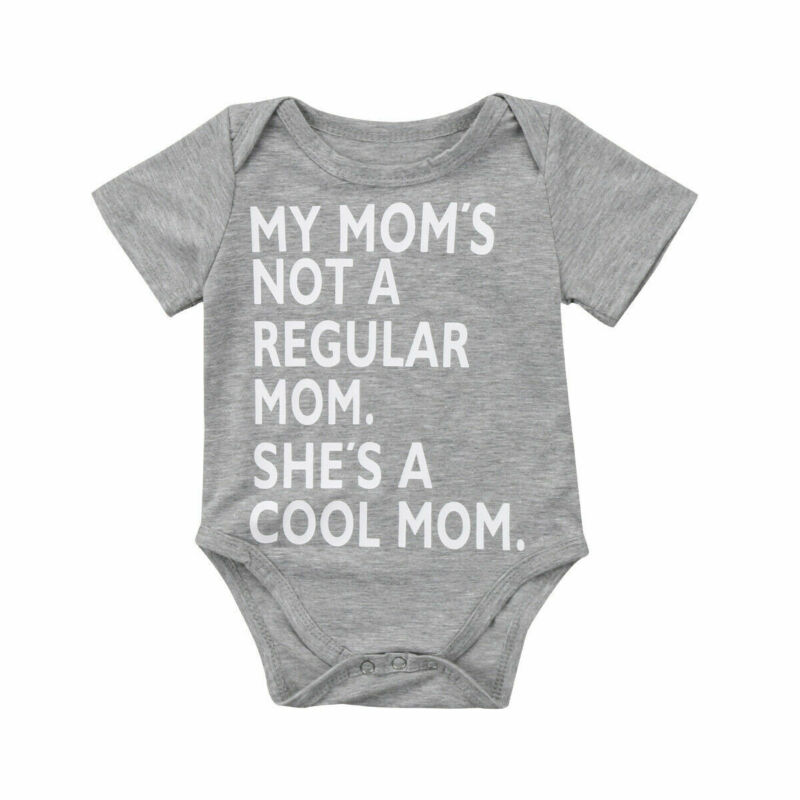 Newborn Infant Baby Girls Boy Short Sleeve Funny Cool Mom Cotton Rompers Letter Print Jumpsuit Outfit Baby Clothes, Gray
Newborn Infant Baby Girls Boy Short Sleeve Funny Cool Mom Cotton Rompers Letter Print Jumpsuit Outfit Baby Clothes, Gray