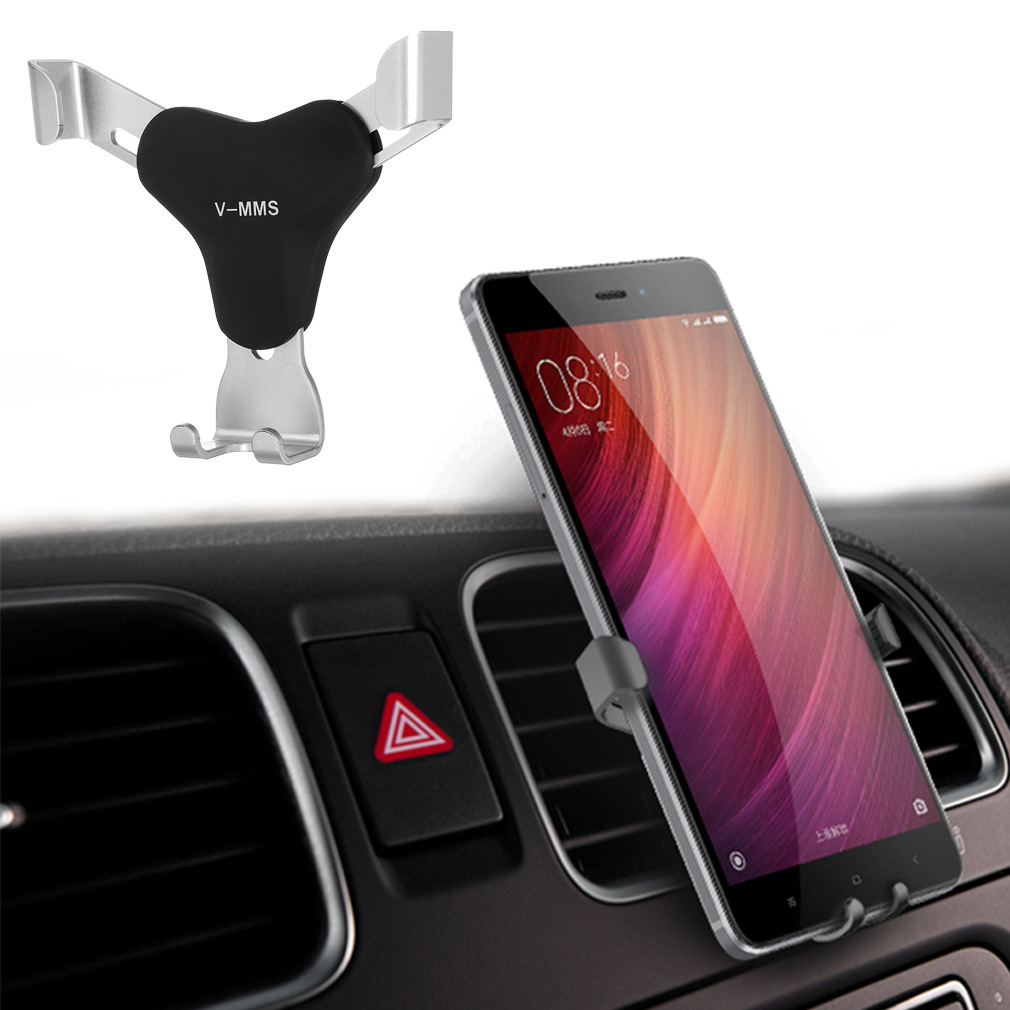 Gravity Car Phone Holder Car Cell Phones Holder Smartphone Stand Air Vent Mount Gravity Air Vent Phone Holder, Black