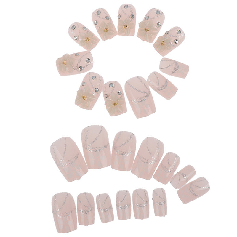 24pcs3D Bling Glitter Pink Nude French Ballerina Coffin False Fake Nails Natrual Press On Daily Office Finger Wear UV Nails, N2
24pcs3D Bling Glitter Pink Nude French Ballerina Coffin False Fake Nails Natrual Press On Daily Office Finger Wear UV Nails, N2