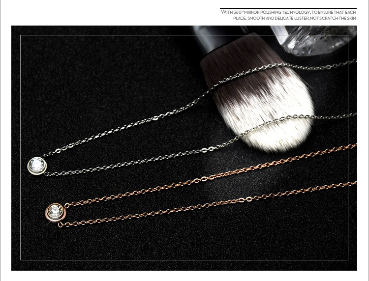 Fashion-diamond necklace gold plated clavicle Tang gold necklace