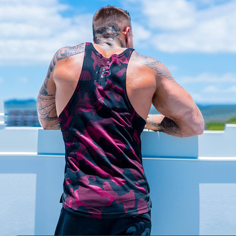 New Mens Camouflage Tank Tops sleeveless Shirt Gyms Fitness Bodybuilding Singlet Sling Vest Male Summer Casual Fashion Clothing