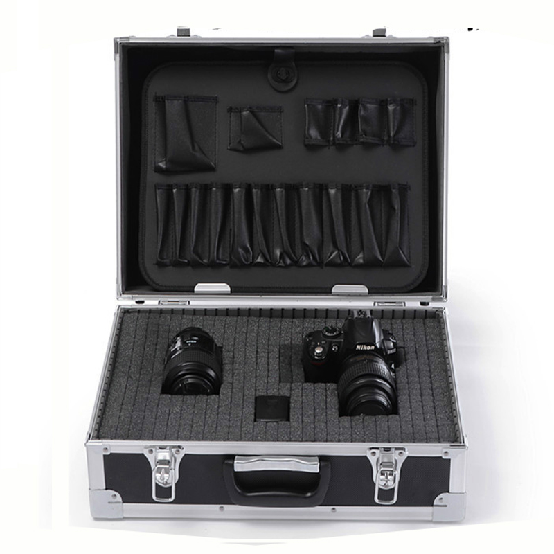Aluminum alloy toolbox with plugboard lattice fixed proof sponge precision instrument box multi-functional package case
Aluminum alloy toolbox with plugboard lattice fixed proof sponge precision instrument box multi-functional package case