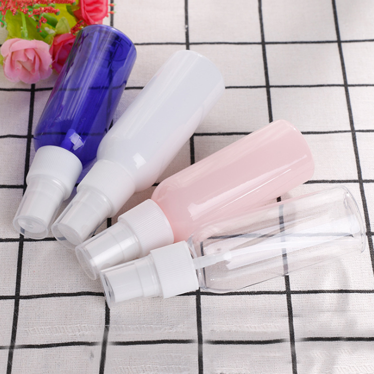 wholesale 50ml Sanitizer Spray Bottle Empty Hand Wash bottles Emulsion PET Plastic Mist Sprayer Pump Containers for Alcohol