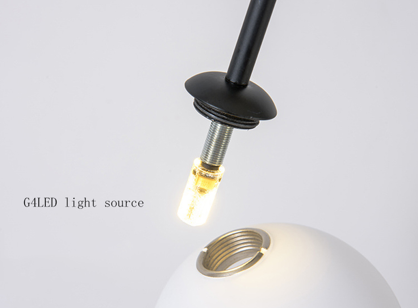 Modern Black/gold Glass Ball Pendant Lights Led Pendant Lamp Lighting Living Room Restaurant Exhibition Luminaria Hanging Lamp
