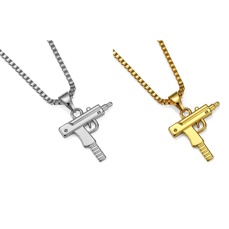 Hip Hop Long Pendant Necklace Men Women Fashion Brand Gun Shape 18K Gold Plated Pendant Necklace Pistol Internet Celebrity Gun Pendant 
Hip Hop Long Pendant Necklace Men Women Fashion Brand Gun Shape 18K Gold Plated Pendant Necklace Pistol Internet Celebrity Gun Pendant