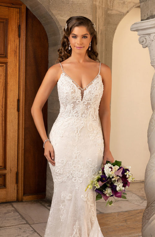 kitty chen mermaid wedding dresses spaghetti sweep train lace appliqued beach wedding dress custom made backless robes de marie