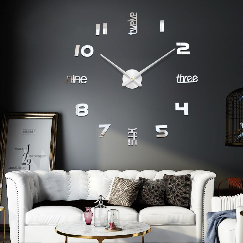 Home Decoration 48 inch Big Mirror Wall Clock Modern Design 3D DIY Large Decorative Wall Clocks Watch Unique New Year Gift
Home Decoration 48 inch Big Mirror Wall Clock Modern Design 3D DIY Large Decorative Wall Clocks Watch Unique New Year Gift