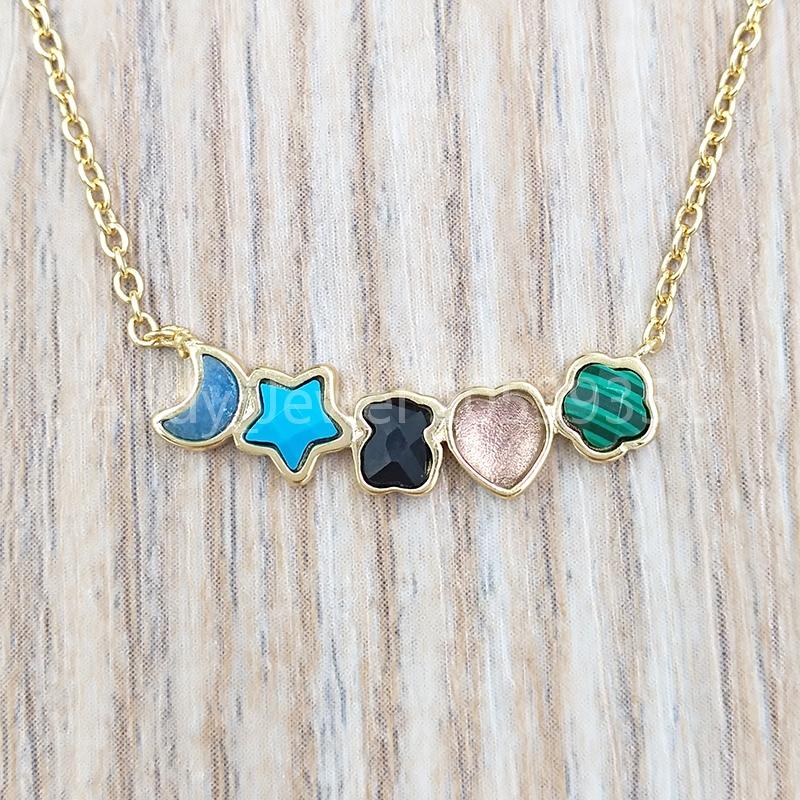 Authentic 925 Sterling Silver pendants Glory Necklace In Gold Vermeil With Gemstones Fits European bear Jewelry Style Gift 918592510
