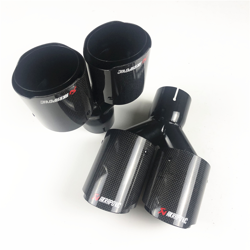 Dual Exhaust Tail Pipe Akrapovic Glossy Black Carbon Fiber & Stainless Steel Universal Muffler Tip
Dual Exhaust Tail Pipe Akrapovic Glossy Black Carbon Fiber & Stainless Steel Universal Muffler Tip