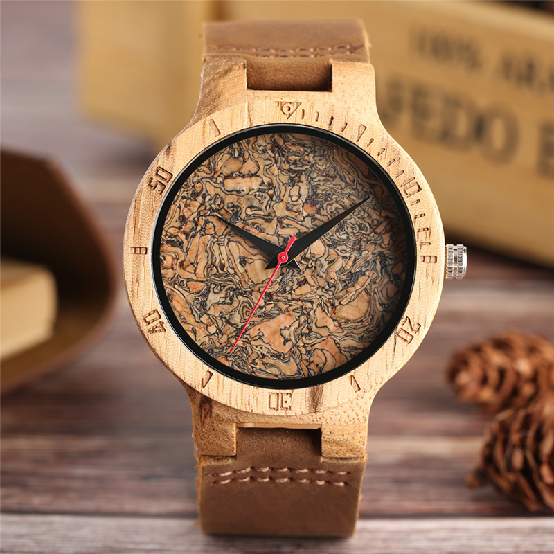Wooden Watch Men's Unique Cork Slag/Broken Leaves Face Dial Clock Wood Quartz Clock Male Women Genuine Leather Band Wristwatches LY191213
Wooden Watch Men's Unique Cork Slag/Broken Leaves Face Dial Clock Wood Quartz Clock Male Women Genuine Leather Band Wristwatches LY191213