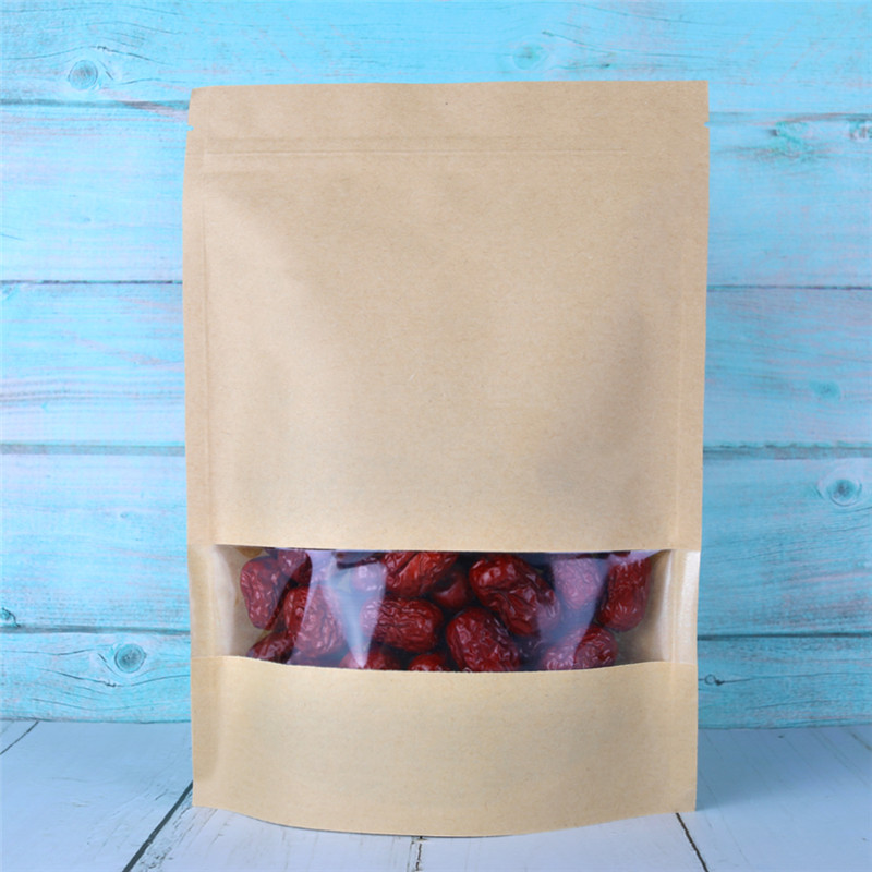 10x15cm 100Pcs Food packing Bags Moisture-proof Brown kraft window bags zip Doypack Pouch Ziplock Packaging for snacks Cookies
10x15cm 100Pcs Food packing Bags Moisture-proof Brown kraft window bags zip Doypack Pouch Ziplock Packaging for snacks Cookies