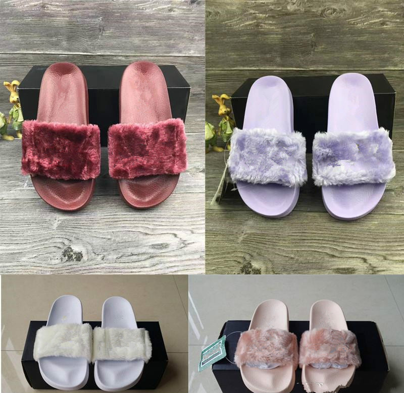 Hot Sale-Fenty Rihanna Faux Slippers Women Girls Sandals Fashion Scuffs Black Pink Red Grey Blue Slides Top Quality Men Designer Slippers
Hot Sale-Fenty Rihanna Faux Slippers Women Girls Sandals Fashion Scuffs Black Pink Red Grey Blue Slides Top Quality Men Designer Slippers