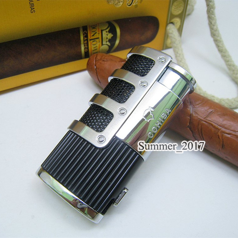 COHIBA High-end Network Armour Cigar Smoking Ligther w/ Built-in Cigar Punch Flame 3 Torch Cigarette Fire Lighter w/ Gift Box
COHIBA High-end Network Armour Cigar Smoking Ligther w/ Built-in Cigar Punch Flame 3 Torch Cigarette Fire Lighter w/ Gift Box