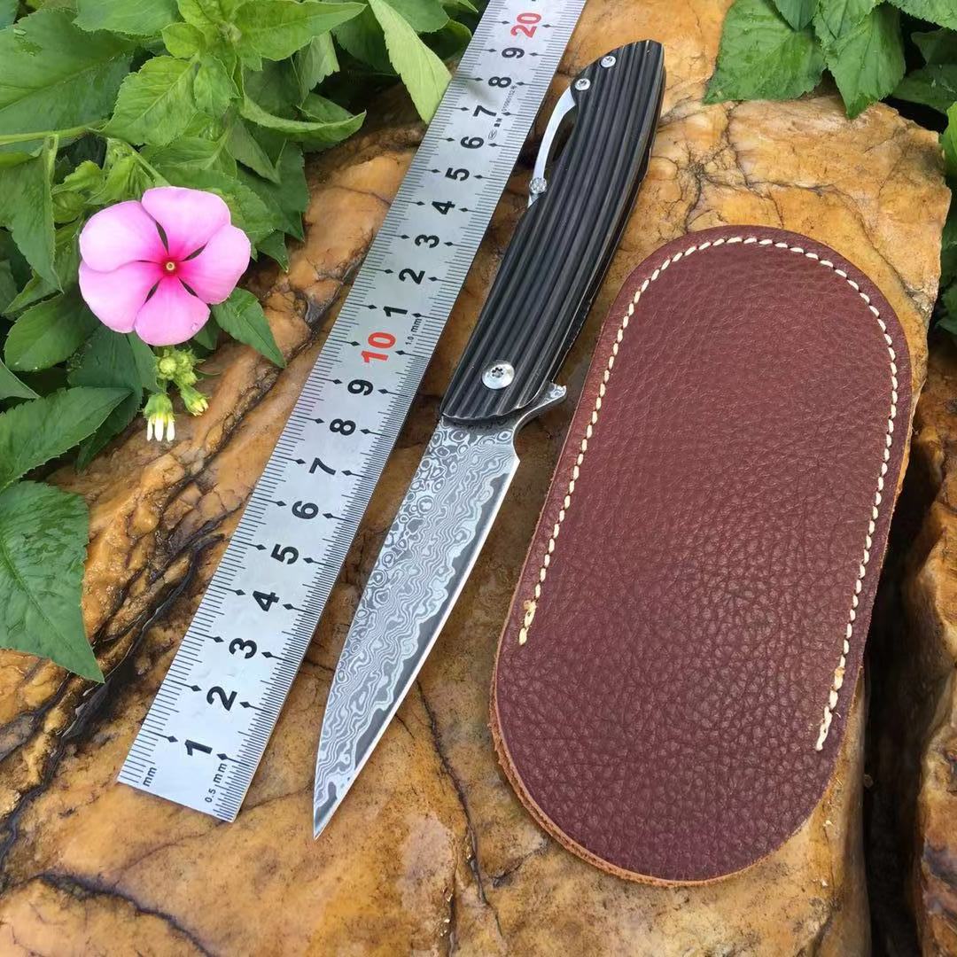 FK-55 New Arrival VG10 Damascus Quick Opening Keyring Folding Knife Gray Titanium Coated Stainless Steel Handle EDC Camping Pocket Knife
FK-55 New Arrival VG10 Damascus Quick Opening Keyring Folding Knife Gray Titanium Coated Stainless Steel Handle EDC Camping Pocket Knife