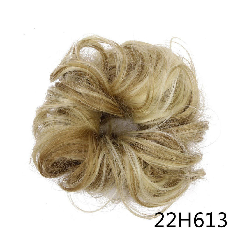 Oubeca Synthetic Flexible Hair Buns topknot Curly Scrunchy Chignon Elastic Messy Wavy Scrunchies Wrap For Ponytail Extensions For Women