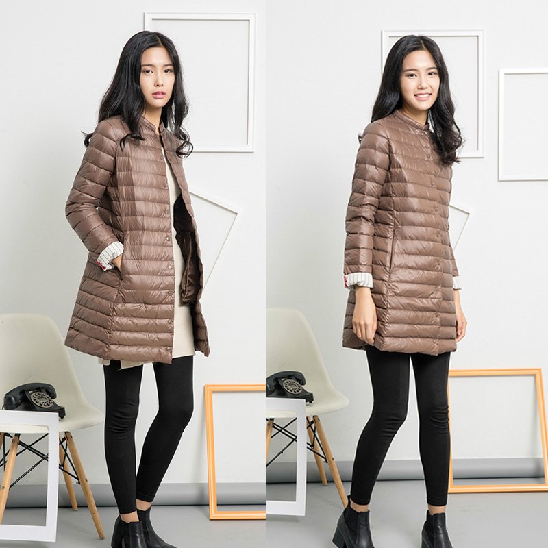 Wipalo Autumn Winter Casual Coat Parkas For Women Female Snow Warm Jacket Long Thin Duck Down Coat For Laides Long Sleeve Coat V191025