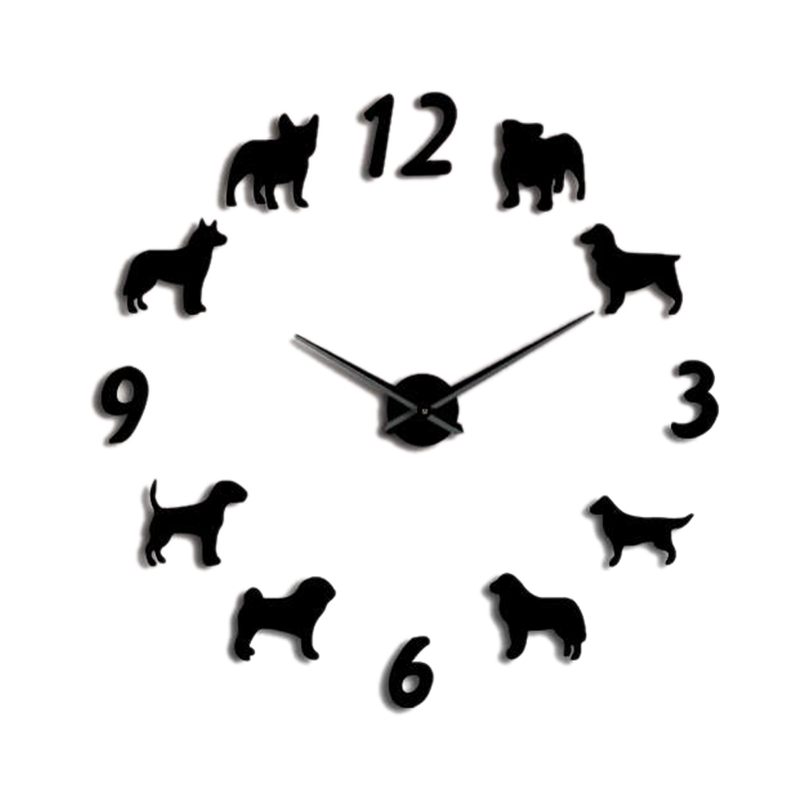 Different Dog Breeds Large Wall Clock Dog Lovers Pet Owners Home Decor Giant Wall Clock Modern Design Diy Puppies Watch Bla
Different Dog Breeds Large Wall Clock Dog Lovers Pet Owners Home Decor Giant Wall Clock Modern Design Diy Puppies Watch Bla