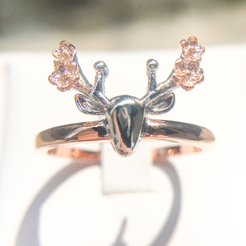 Creative Personality Elk Ring Rose Gold Color Women Ring Fashion Unique Deer Jewelry Gifts for Girlfriend Dropshipping Wholesale
Creative Personality Elk Ring Rose Gold Color Women Ring Fashion Unique Deer Jewelry Gifts for Girlfriend Dropshipping Wholesale