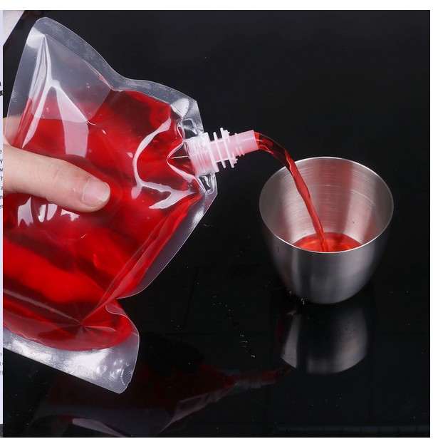 Reusable Drinking Flask for Alcohol with Funnel Transparent Whisky Hip Flasks Concealable Liquor Pouch Bridesmaid Gift