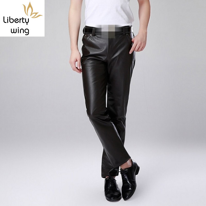 Men Luxury Cowskin Motorcycle Large Size Straight Genuine Leather Trousers New Warm Slim Fit Business Casual Pants, Black
Men Luxury Cowskin Motorcycle Large Size Straight Genuine Leather Trousers New Warm Slim Fit Business Casual Pants, Black
