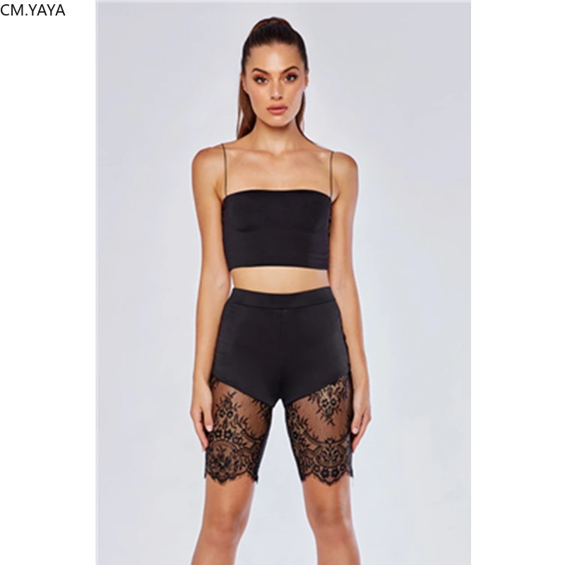 2020 Women Sets Summer Tracksuits Lace Crop Top+Shorts Suit Two Piece Set Night Club Party Street Overalls 2 Pcs Outfits GL1303, Black
2020 Women Sets Summer Tracksuits Lace Crop Top+Shorts Suit Two Piece Set Night Club Party Street Overalls 2 Pcs Outfits GL1303, Black
