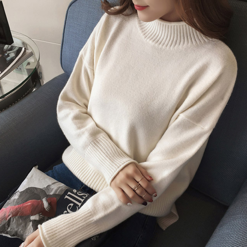 New Korean Style Knit Women Sweater Tops Female Autumn Women Long Sleeve Pullover Basic Sweaters Tops, White
New Korean Style Knit Women Sweater Tops Female Autumn Women Long Sleeve Pullover Basic Sweaters Tops, White