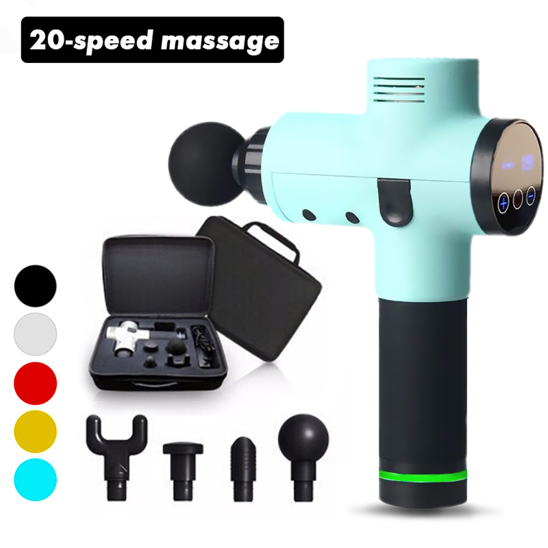 Muscle Massage Gun 20 Speeds Percussive Vibration Therapy Deep Tissue Massager Relax Pain Relief Fascia Massage Machine 4 Heads LY191213
Muscle Massage Gun 20 Speeds Percussive Vibration Therapy Deep Tissue Massager Relax Pain Relief Fascia Massage Machine 4 Heads LY191213