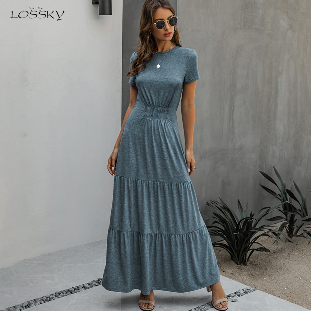 Long Robes T-shirt Dress Women Elegant Ruched A-Line Dresses Casual Ladies Summer Fitted Clothing 2020 Maxi Dresses For Women T200518, Orange
Long Robes T-shirt Dress Women Elegant Ruched A-Line Dresses Casual Ladies Summer Fitted Clothing 2020 Maxi Dresses For Women T200518, Orange