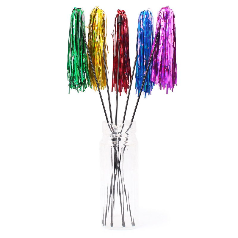 5pcs/lot Colorful Ribbon Cat Toy Wand Funny Kitten Teaser 50cm Long Plastic Stick Pet Cats Toys For Interactive Play Random