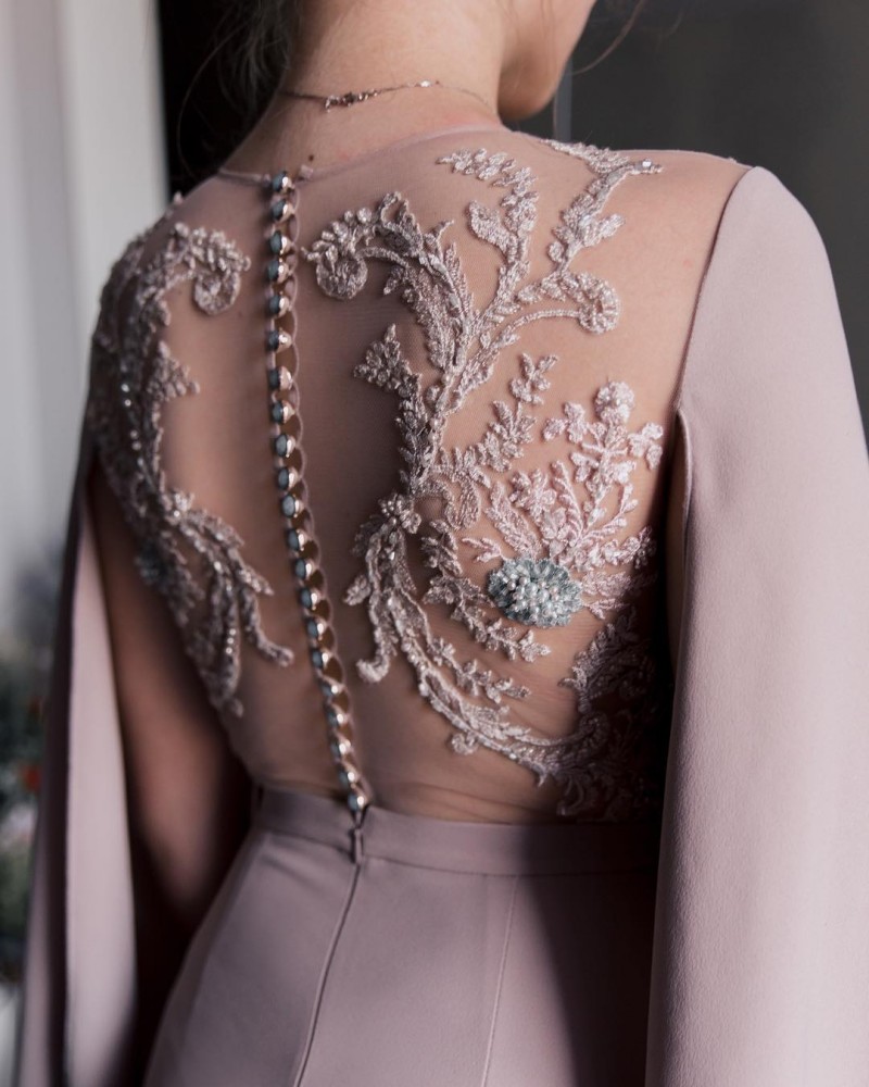 New Arrival Prom Dresses with Wrap Women Jumpsuits Lace Appliqued Ankle Length Beaded Elegant Evening Formal Dress 2019