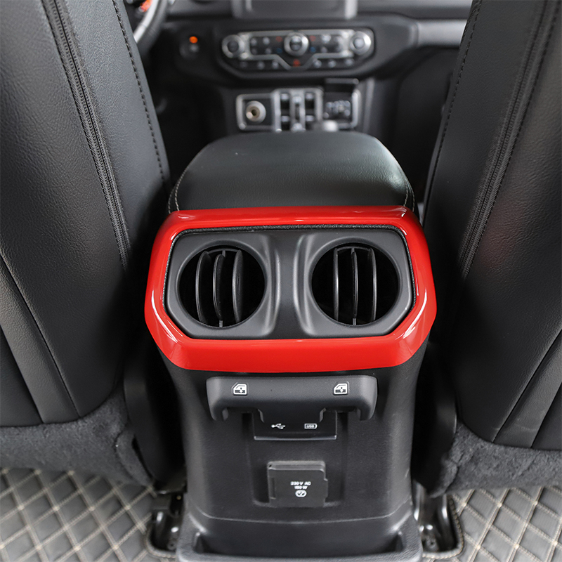 Car Rear Exhaust Vent Decorative Cover Red For Jeep Wrangler JL 2018 Factory Outlet High Quatlity Auto Internal Accessories