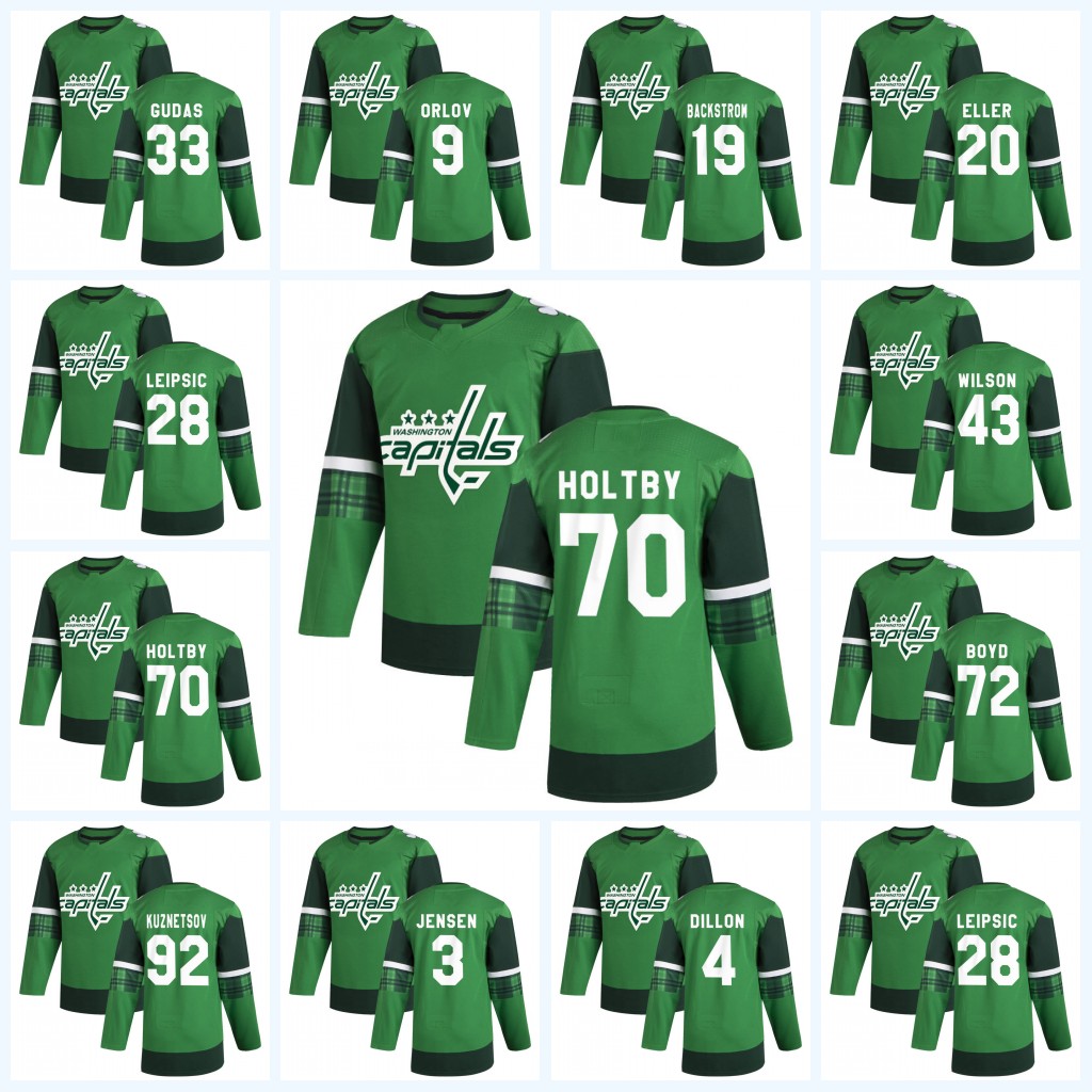 Washington Capitals 2020 St patrick Day jersey John Braden Holtby Alexander Ovechkin T.J. Oshie Richard Panik Evgeny Kuznetsov Wilson, Mens s-xxxl
Washington Capitals 2020 St patrick Day jersey John Braden Holtby Alexander Ovechkin T.J. Oshie Richard Panik Evgeny Kuznetsov Wilson, Mens s-xxxl