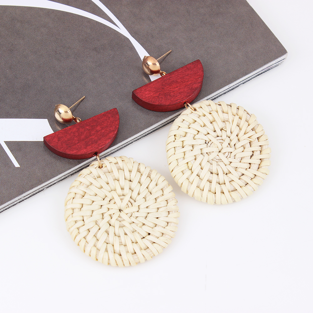 Wholesale- weave pendant earrings log wood straw hat dangler Retro holiday style three colors wine red Coffee dark green
Wholesale- weave pendant earrings log wood straw hat dangler Retro holiday style three colors wine red Coffee dark green