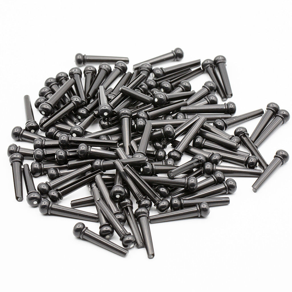 NAOMI 100PCS Acoustic Guitar Pins Accessories Acoustic Guitar Bridge Pins Black Guitar Parts Accessories New
