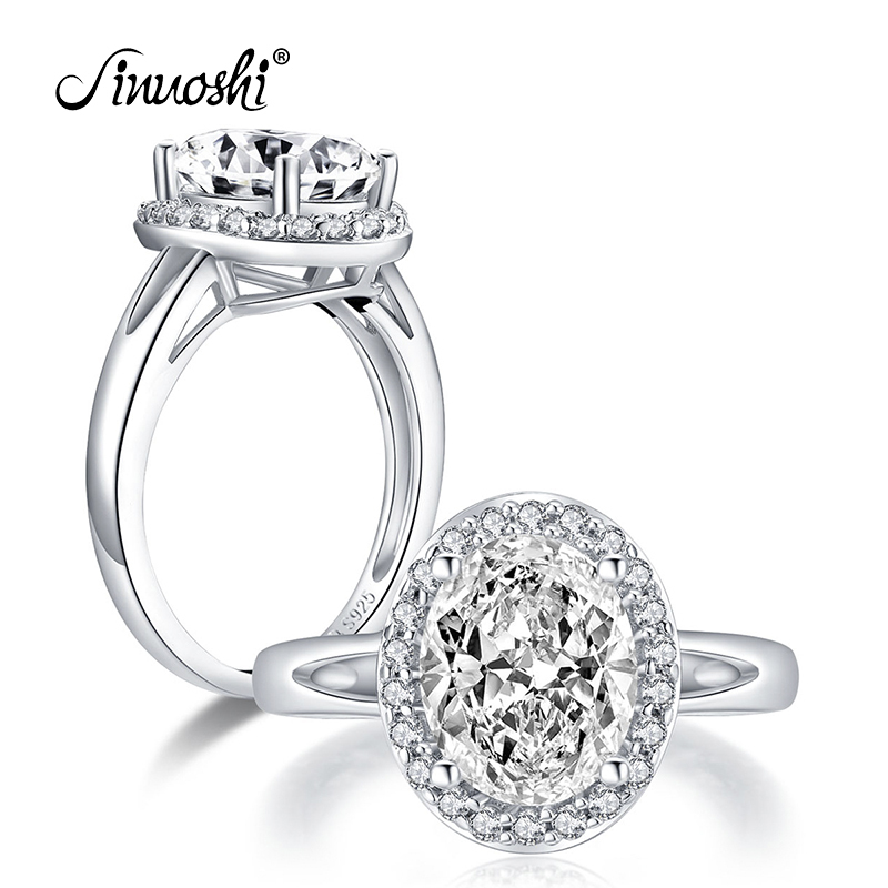 AINUOSHI Fashion 925 Sterling Silver 3.0 CT Oval Cut Halo Rings Engagement Simulated Diamond Wedding Silver Rings Jewelry Gifts Y200106
AINUOSHI Fashion 925 Sterling Silver 3.0 CT Oval Cut Halo Rings Engagement Simulated Diamond Wedding Silver Rings Jewelry Gifts Y200106