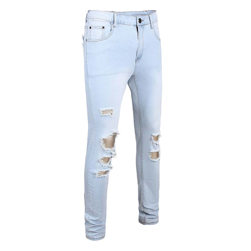 New Men Casual jeans denim Vintage Ripped Big Holes jeans Bleached Pencil pants Elastic Mid Waist Plus Size 40 42, T-322
New Men Casual jeans denim Vintage Ripped Big Holes jeans Bleached Pencil pants Elastic Mid Waist Plus Size 40 42, T-322