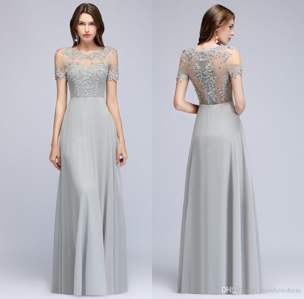 Babyonlinedress Luxury Lace Pearls Long Evening Dresses 2020 Sexy Tulle Beaded Party Prom Dresses Elegant Evening Prom Gowns CPS966