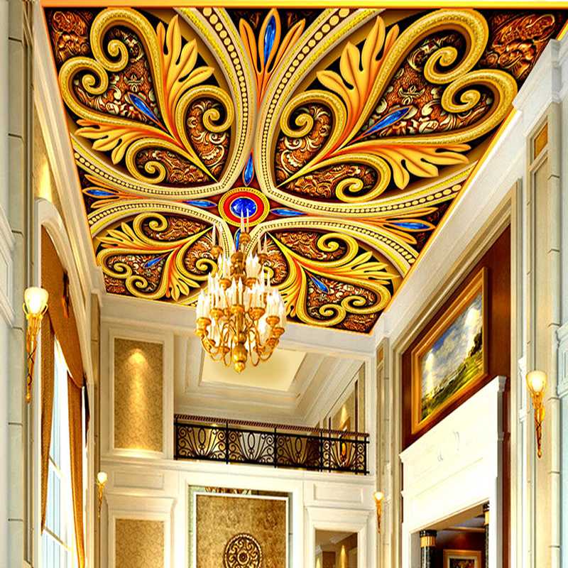 Drop Shipping Custom Photo Wallpaper Home Decor Large Classical Pattern 3D Living Room Ceiling Fresco Murals Wallpaper, As pic
Drop Shipping Custom Photo Wallpaper Home Decor Large Classical Pattern 3D Living Room Ceiling Fresco Murals Wallpaper, As pic
