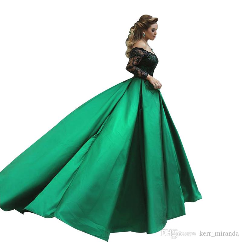 Green Black Ball Prom Dresses Off Shoulder Sheer Long Sleeves Sequins Lace Satin Plus Size Evening Dresses 2020 Formal Party Gowns, Blue
Green Black Ball Prom Dresses Off Shoulder Sheer Long Sleeves Sequins Lace Satin Plus Size Evening Dresses 2020 Formal Party Gowns, Blue