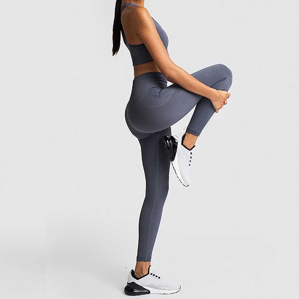 Women's Seamless Yoga Suit Sportswear Fitness Sport For Women Gym Running Set 2 Piece Costume For Yoga Sports Bras+leggings Sets MX200329