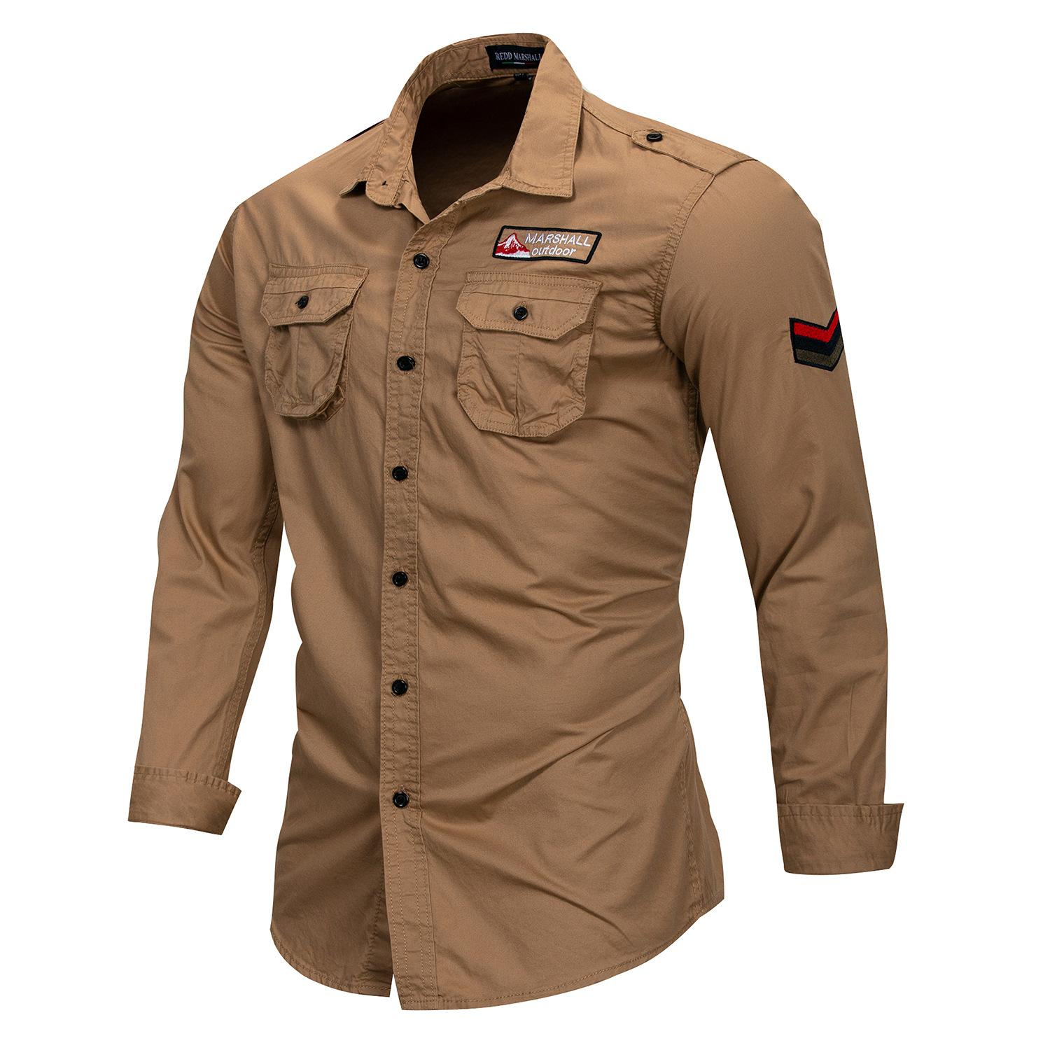 MALE Outdoor Casual Shirts Mens Clothing Tops Turn-down Collar Military Shirts Single Breasted Tops, Army green
MALE Outdoor Casual Shirts Mens Clothing Tops Turn-down Collar Military Shirts Single Breasted Tops, Army green