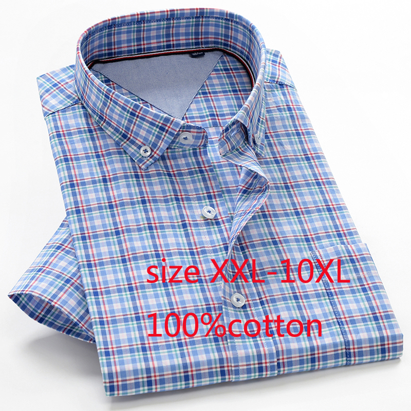 2019 New Fashion Men Short Sleeve Summer Large Thin Loose 100%cotton High Quality Shirts Formal Plaid Plus Size XXL-8XL 9XL 10XL, 619517
2019 New Fashion Men Short Sleeve Summer Large Thin Loose 100%cotton High Quality Shirts Formal Plaid Plus Size XXL-8XL 9XL 10XL, 619517