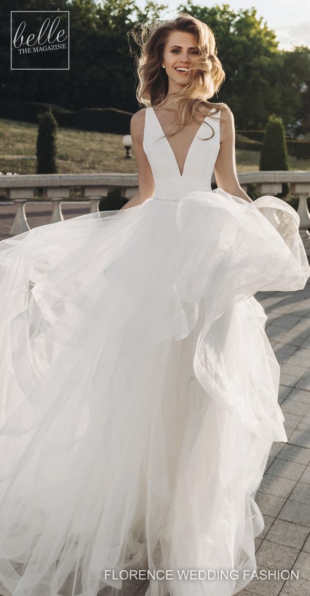 bohemian florence wedding dresses v neck beading ruffles tiered skirts long bridal gowns plus size beach robe de marie