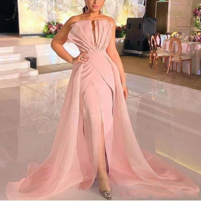 Blush Pink Satin Mermaid Long Prom Dresses Ruffles Ruched Split Long Celebrity Evening Dresses Party Gowns, Blue
Blush Pink Satin Mermaid Long Prom Dresses Ruffles Ruched Split Long Celebrity Evening Dresses Party Gowns, Blue
