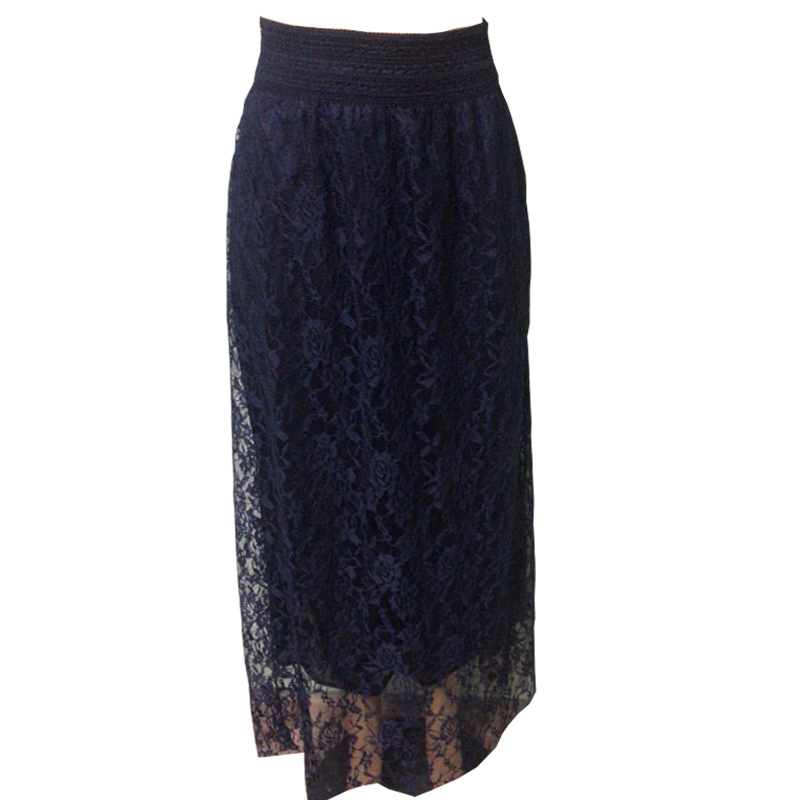 white cotton long lace skirt Summer Beach Wedding Skirt Retro Wedding Look 223M