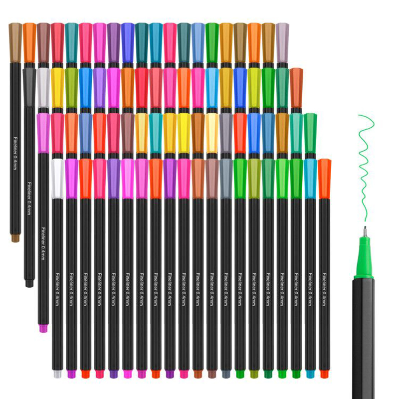 Watercolor Markers Fineliner Color Pen Set 80 Colors 0.4mm Sketch Drawing Pens Porous Fine Point Coloring Marker for Art Support
Watercolor Markers Fineliner Color Pen Set 80 Colors 0.4mm Sketch Drawing Pens Porous Fine Point Coloring Marker for Art Support