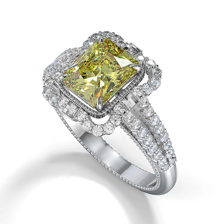 Sterg Sier Princess-Cut Oval Eternity Band Ring with Sparkg Vintage CZ Dias