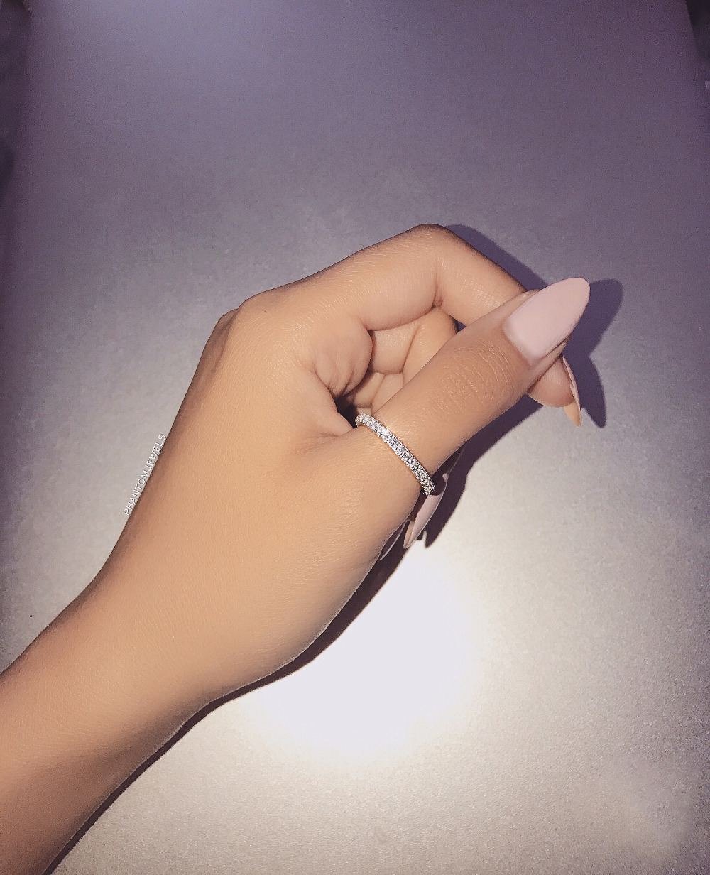 Vecalon Classic Promise ring 925 Sterling silver Engagement Ring Full Diamond Wedding band rings for women Jewelry Gift